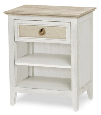 Captiva Island 1 Drawer Nightstand BeachSand/White Finish