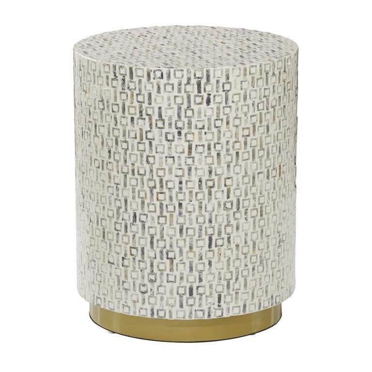 MOP WD Side Table White