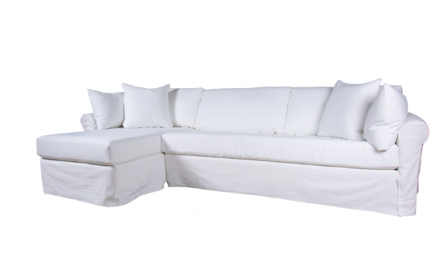 Slipcover Sectional Sofa Nomad Snow