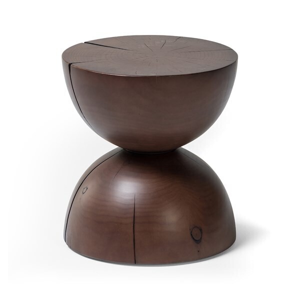 Aliza End Table Brown Pine