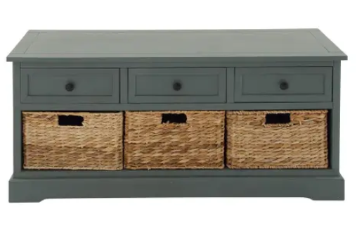 Wicker Basket Bench