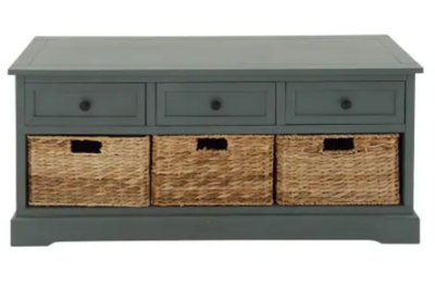 Wicker Basket Bench