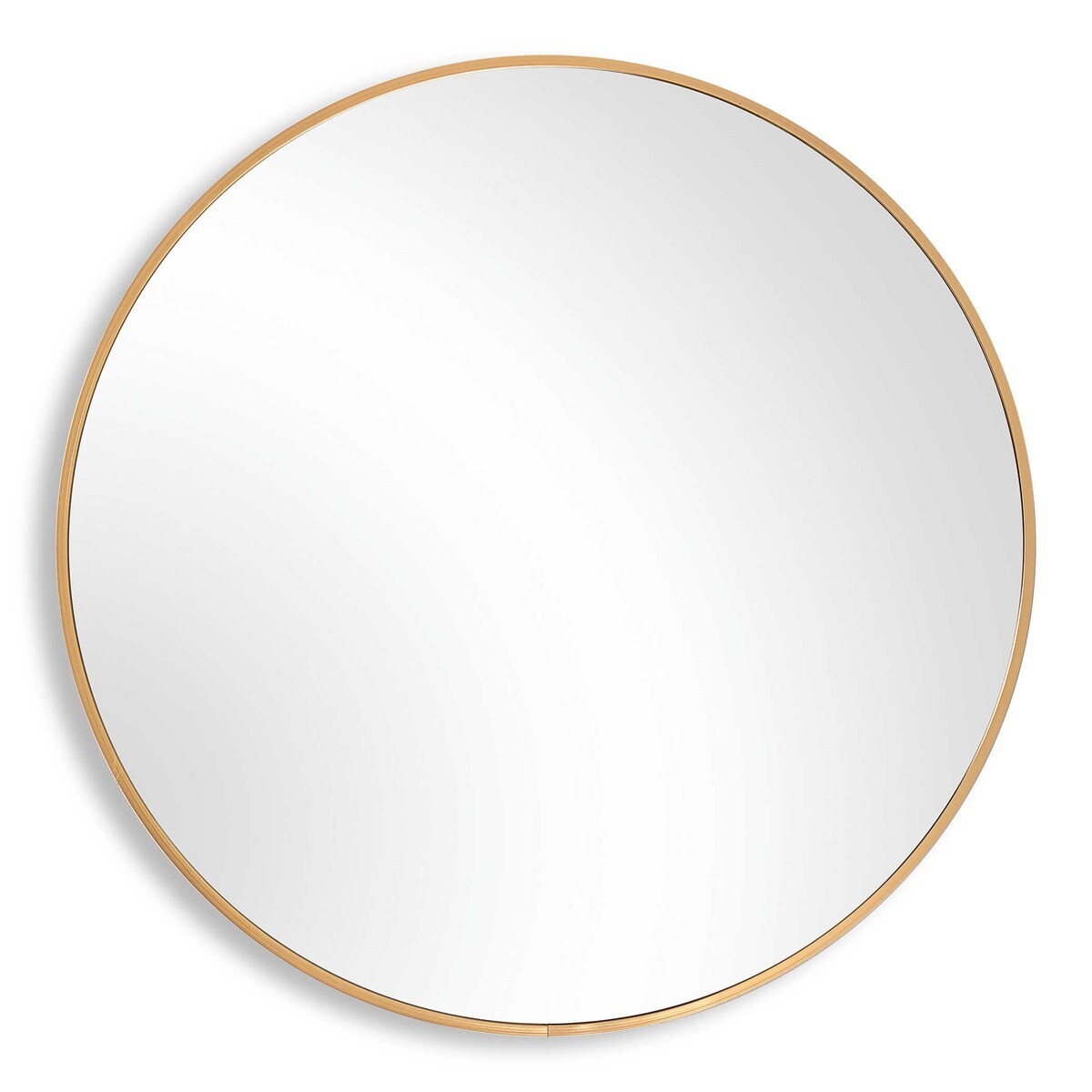 Gold Rim Round Mirror