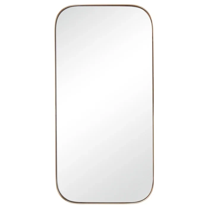 Gold Rim Round Rect Mirror
