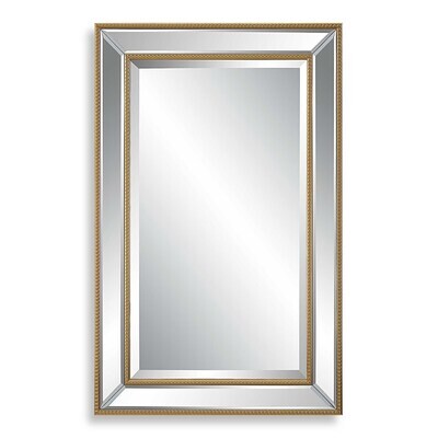 Glass Gold Frame Mirror