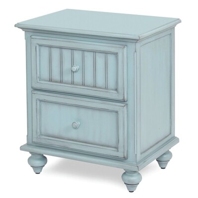 Monaco 2 Drawer Nightstand w/ Power Bleu