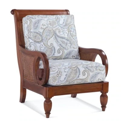 Grandview Lounge Chair Navy Leaf