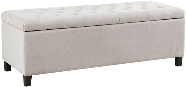 Shandra Tufted Top Storage Bench Nat