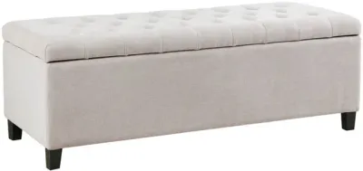 Shandra Tufted Top Storage Bench Nat