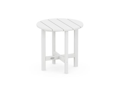 Round 18&quot; Side Table in White