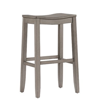Fiddler Backless Wood Bar Stool Gray