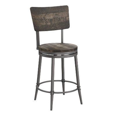 100867-135085 Jennings Metal Swivel Bar Stool Gray