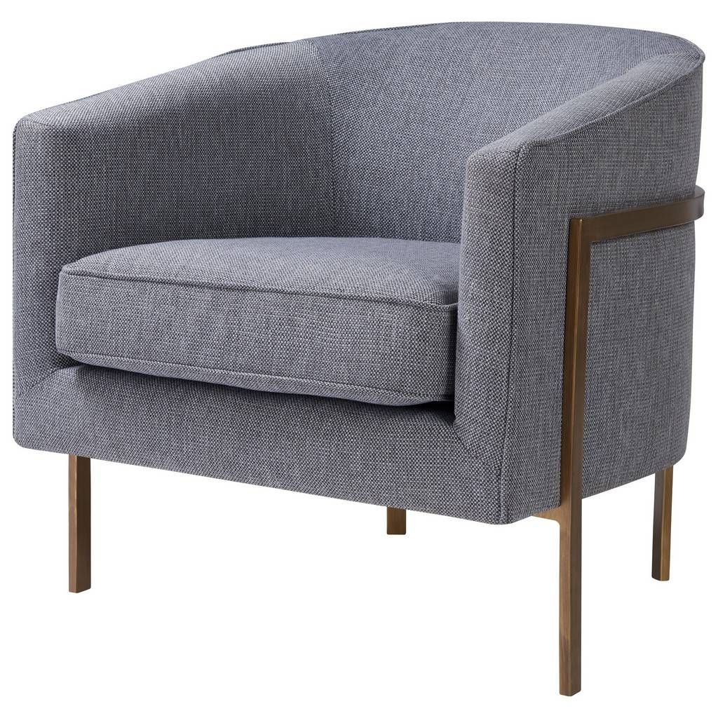 Harrod Fabric Accent Arm Chair Tweed Gray