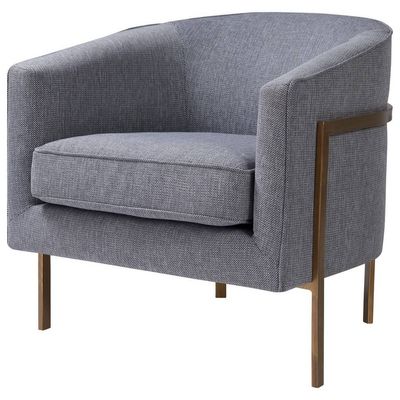 Harrod Fabric Accent Arm Chair Tweed Gray
