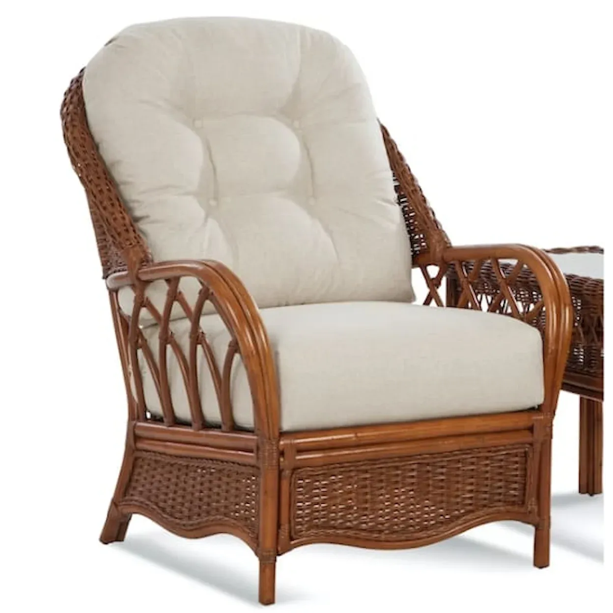 Wicker Hi Back Chair HONEY