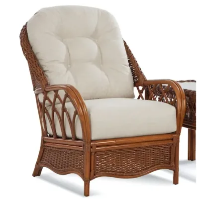 Wicker Hi Back Chair HONEY