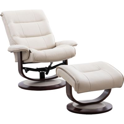 OYS Manual Reclining Awivel Chair w/ Ottoman