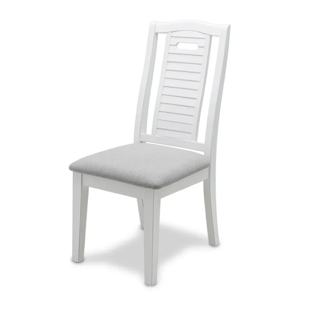 Islamorada Shutter Back Dining Chair Blanc