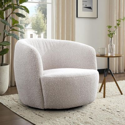 COTTON Swivel Barrel Chair