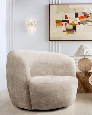 MINK Swivel Barrel Chair