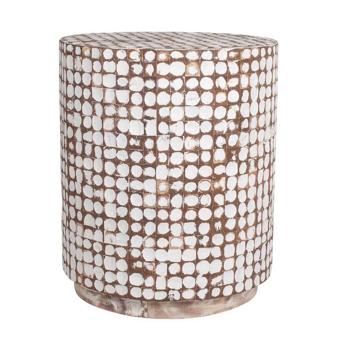 New Hampton End Table White Wash