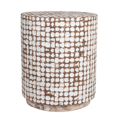 New Hampton End Table White Wash