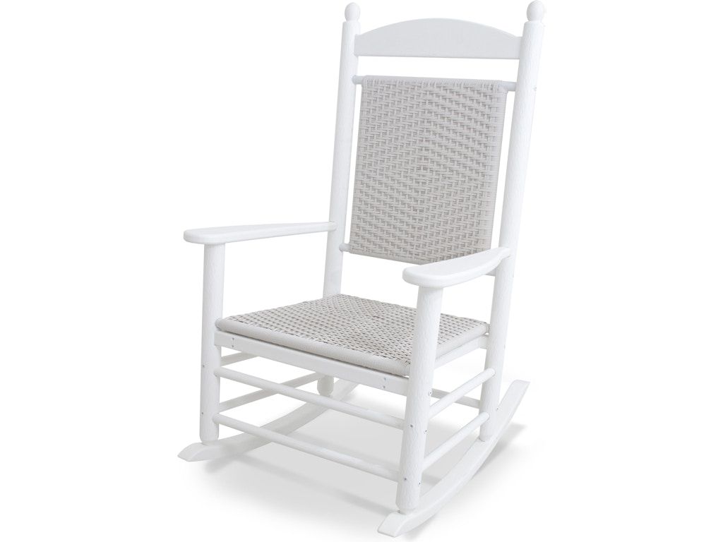 Jefferson Woven Rocking Chair White/ White Loom