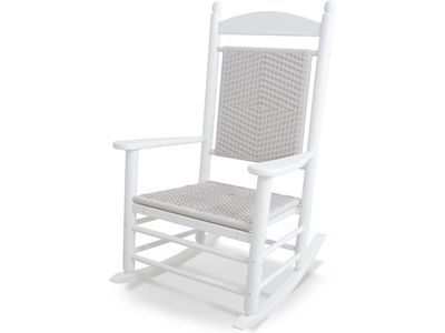 Jefferson Woven Rocking Chair White/ White Loom