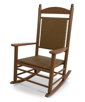 Jefferson Woven Rocking Chair Teak/ Tigerwood