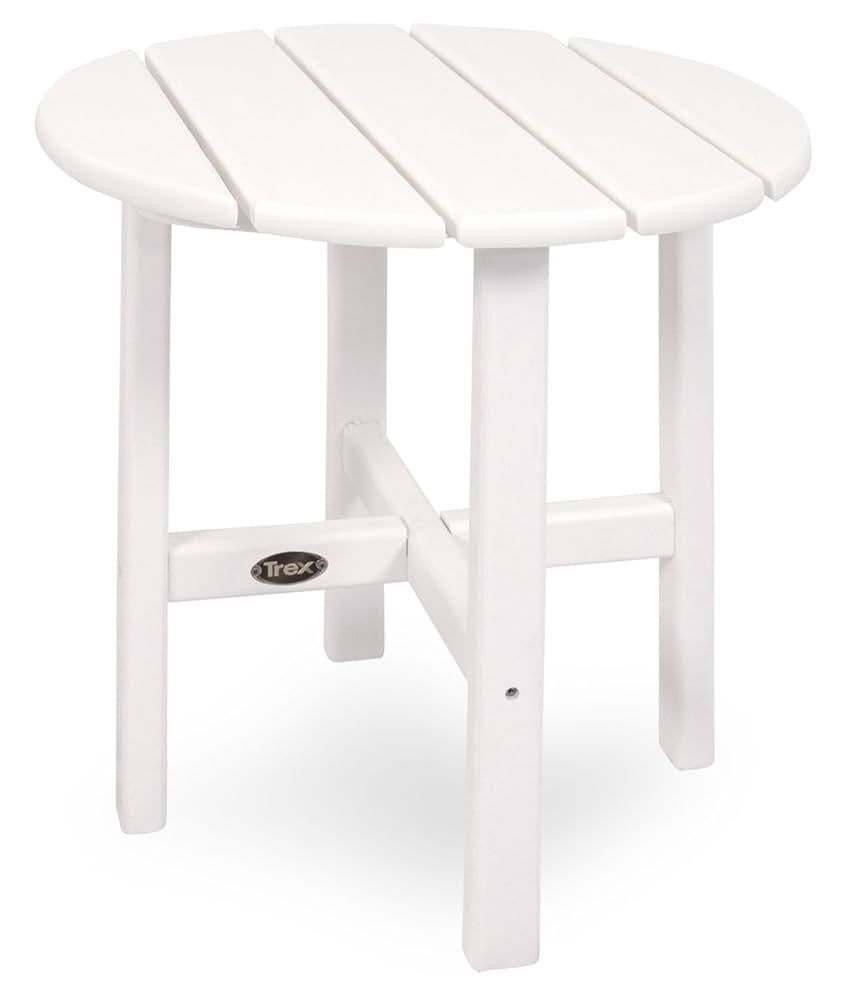 Round 18&quot; Side Table White