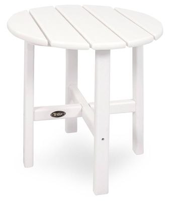 Round 18&quot; Side Table White