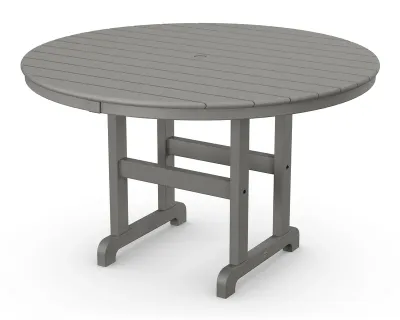 48&#39;&#39; Round Farmhouse Dining Table Gray