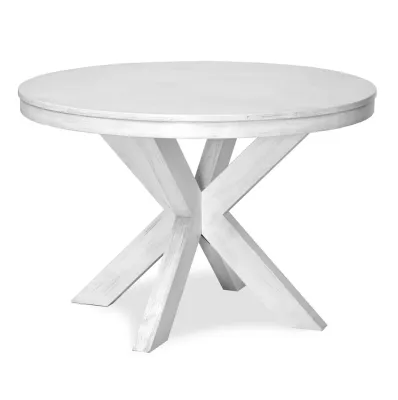 Surfside 45&quot; Round Dining Table X  Weathered White