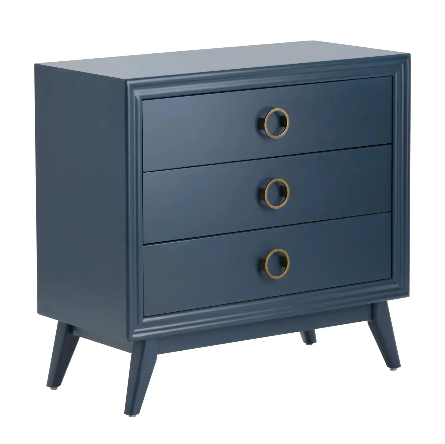 Pomeroy Indigo 3 Drawer Chest with Gold Hardware 32x15x30&quot;