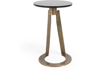 Leyton Accent Table Black Marble
