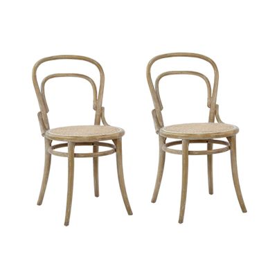 Bistro Dining Chair - with Natural Cane Driftwood