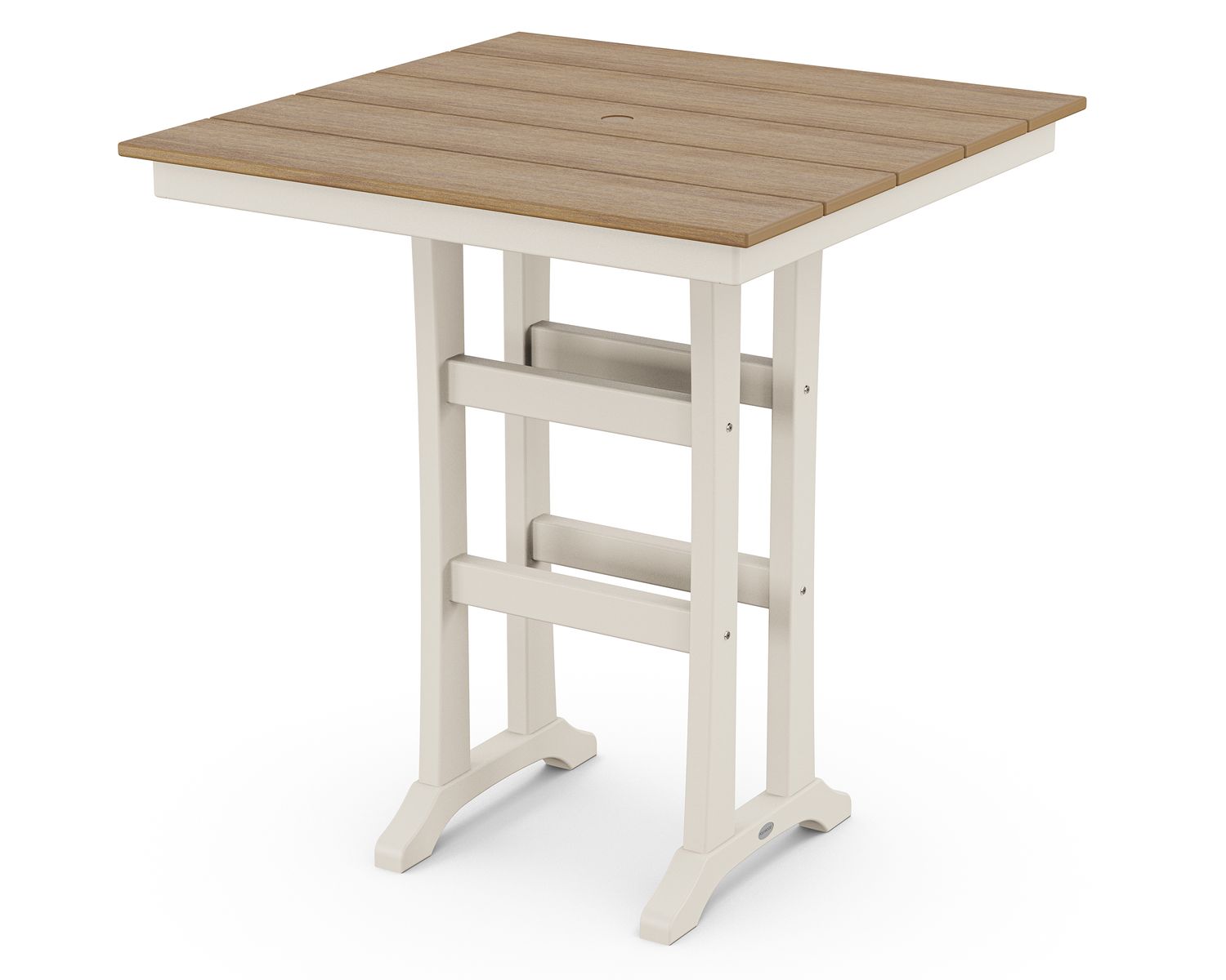 Farmhouse Trestle 37x72 Bar Table in Sand/Natural 