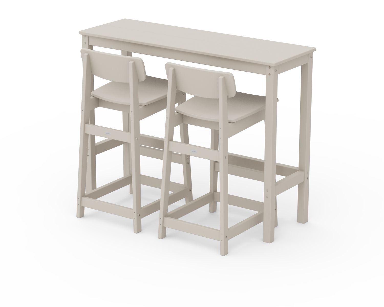 Morden Studio Urban Low Back Counter Chair 3- Piece Balcony set - Sand