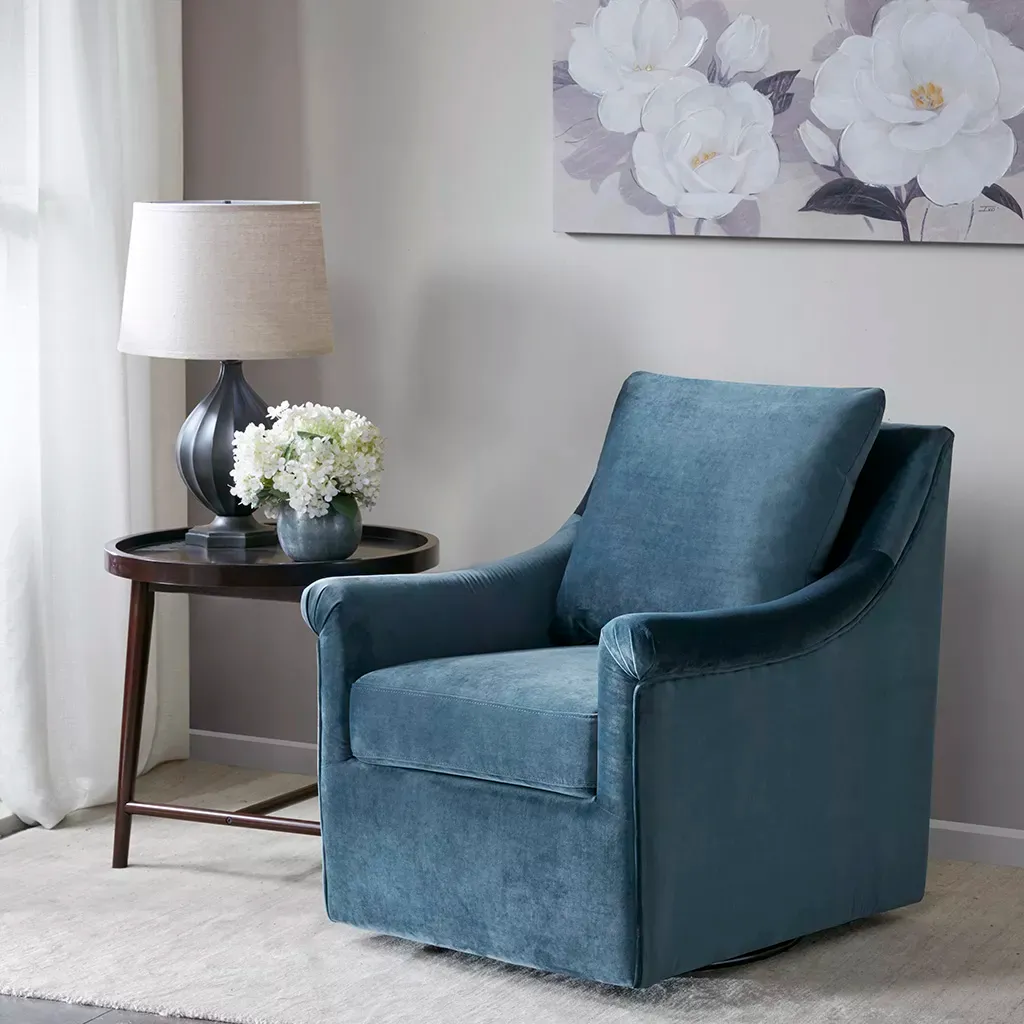 Deanna Upholstered Swivel Accent Chair