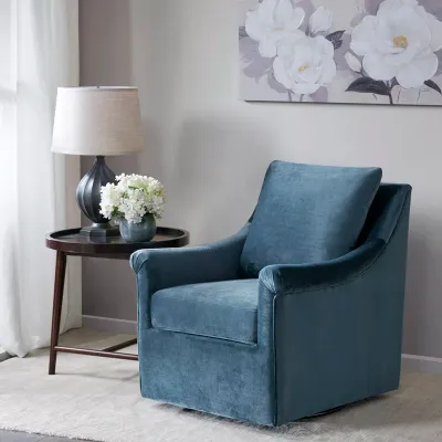 Deanna Upholstered Swivel Accent Chair