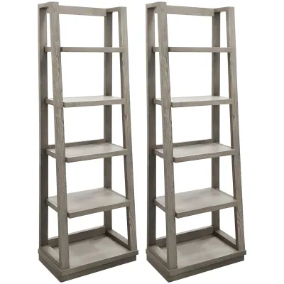 PUR#250AP Pair of angled Etagere Bookcase Piers