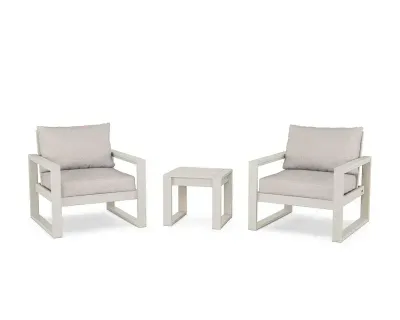 EDGE Sectional 3-Piece Deep Seating Set Sand/ Dune Burlap