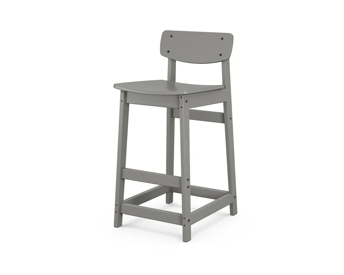 Modern Studio Urban Lowback Bar Chair in Slate Grey