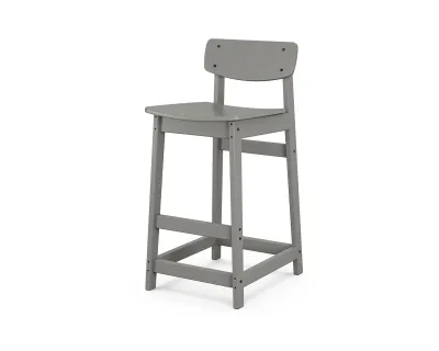 Modern Studio Urban Lowback Bar Chair in Slate Grey