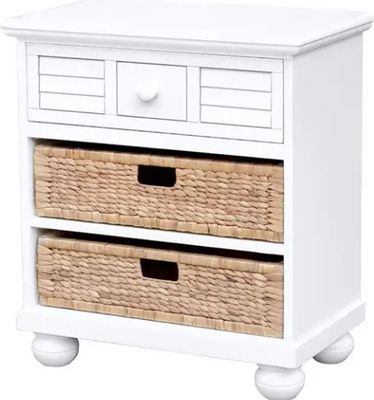 Sunset Basket Nightstand (White)