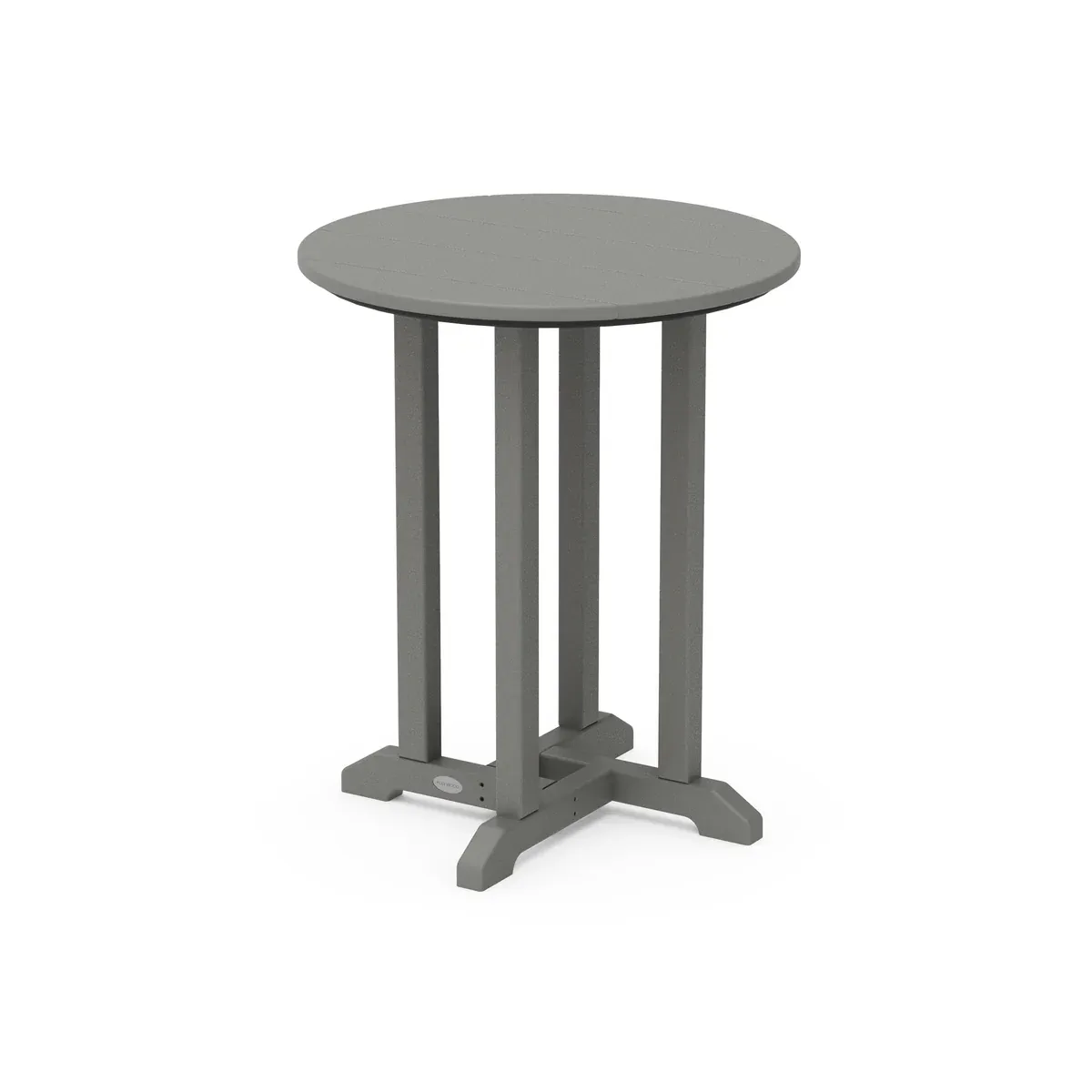  24" Round Farmhouse Bistro Table Slate Grey
