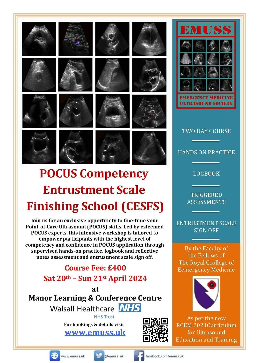 EMUSS POCUS Competency Entrustment Scale Finishing School, 20 -21 April 2024