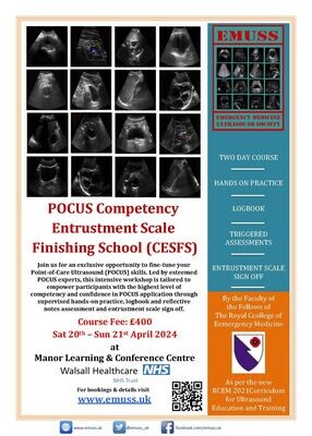 EMUSS POCUS Competency Entrustment Scale Finishing School, 20 -21 April 2024