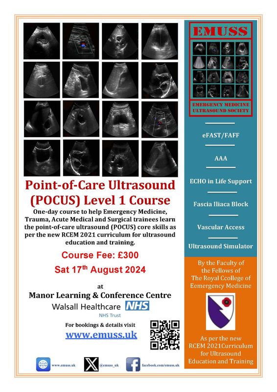 EMUSS POCUS Level 1 Course, 17 August 2024