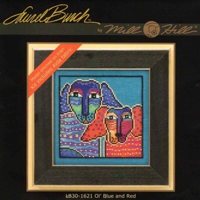 Laurel Burch - Ol&#39; Blue and Red (Aida)